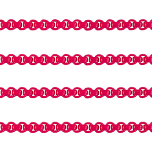 Cha&icirc;ne maille jaseron 3mm Rose magenta