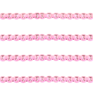 Cha&icirc;ne maille jaseron 3mm Rose