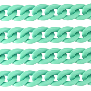 Cha&icirc;ne acrylique 22mm brillante Vert turquoise
