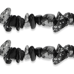 Perles Chips Obsidienne Noir-anthracite marbre