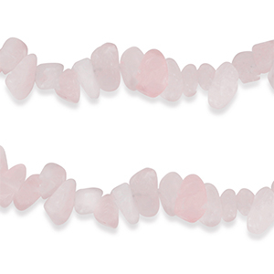 Perles Chips Quartz Rose Rose brumeux