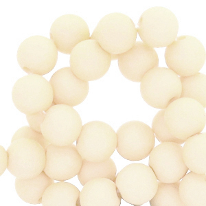 Perles acryliques 6 mm Blanc beige papyrus