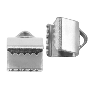 Appr&ecirc;ts en acier Inox griffe ruban 6mm Argent&eacute;