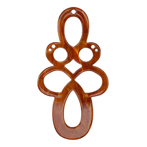 Pendentifs en r&eacute;sine baroque Marron topaze