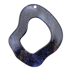 Pendentifs en r&eacute;sine organique paillet&eacute; Multicolore galaxy