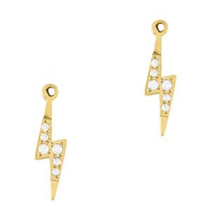 Breloques en acier Inox foudre Dor&eacute;