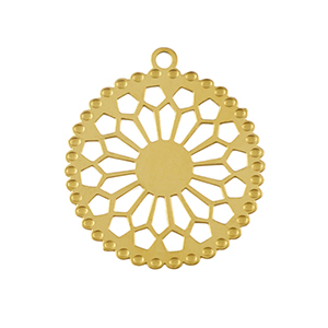 Breloques en acier Inox boh&egrave;mes 20mm Dor&eacute;