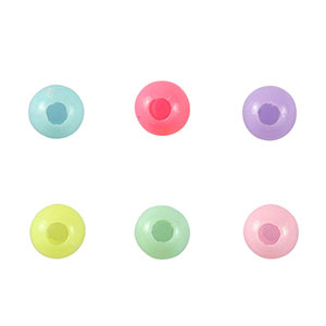 Perles aspect acrylique Multicolore pastel