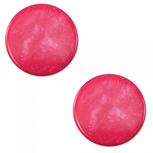 Cabochon plat 12mm Polaris Elements Jais Rose flashy