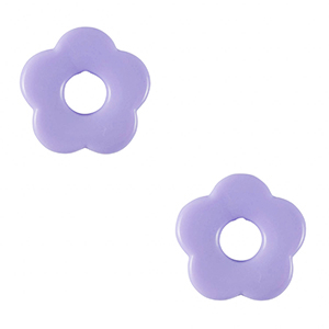 Breloques acryliques fleur Lilas pur
