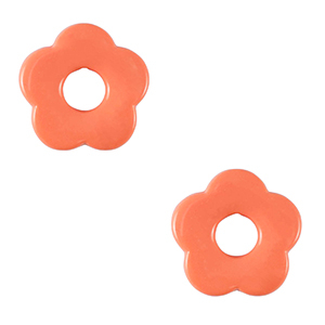 Breloques acryliques fleur Rose terracotta