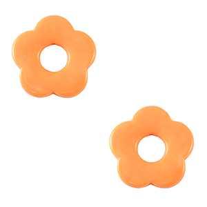 Breloques acryliques fleur Orange corail