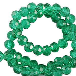 Perles &agrave; facettes 4x3mm disque Heishi Vert eden