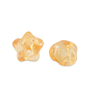 Perles acryliques &eacute;toile Jaune spectra transparent