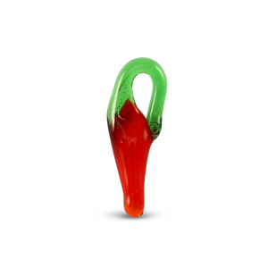 Breloques en verre piment Rouge-vert