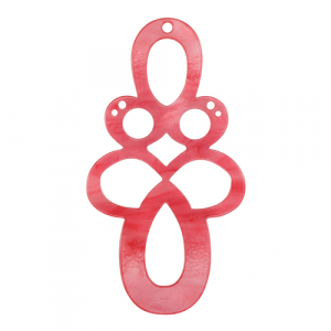 Pendentifs en r&eacute;sine baroque Rose p&acirc;le