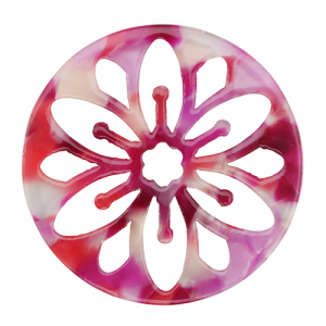 Pendentifs en r&eacute;sine mandala Rose multicolore