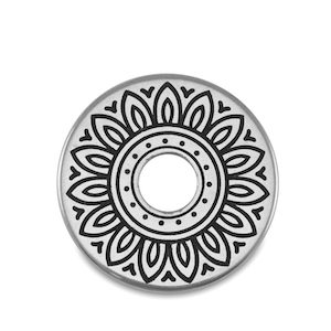 Perles en m&eacute;tal DQ donut Argent&eacute; antique (sans nickel)