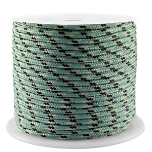Cordelette 2mm Vert p&eacute;trole-noir