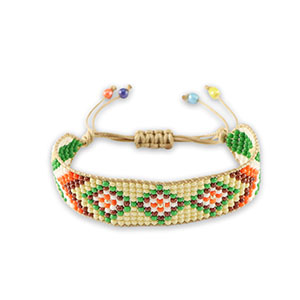 Bracelets tendance Beige amande-vert