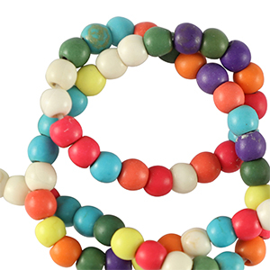 Pierres naturelles perles howlite 4mm Multicolore