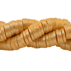 Perles Katsuki Heishi 4mm Dor&eacute;-pearl shine coating