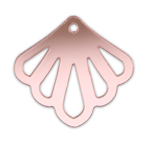 Pendentifs accroche-regard coquille Rose clair m&eacute;tallique