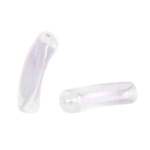 Perles tubes acryliques Transparent AB