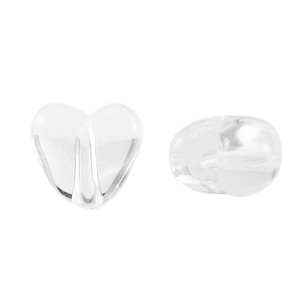 Perles acryliques coeur Transparent
