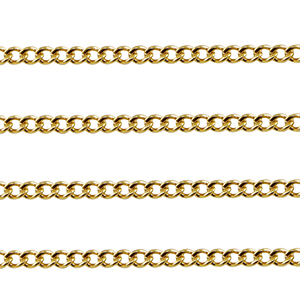 Appr&ecirc;ts en acier Inox cha&icirc;ne maille jaseron gourmette D&oacute;re