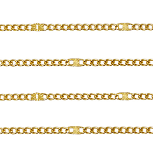 Appr&ecirc;ts en acier Inox cha&icirc;ne maille jaseron gourmette D&oacute;re