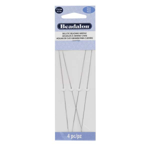 Beadalon Needle Big Eye 11.6cm (Fine) Argent&eacute;