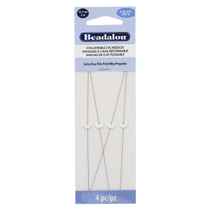 Beadalon collapsible eye needle 12.7cm (Extra Fine) Argent&eacute;