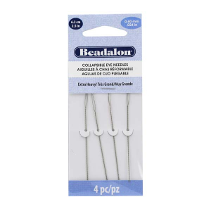 Beadalon collapsible eye needle 6.3cm (Extra Heavy) Argent&eacute;