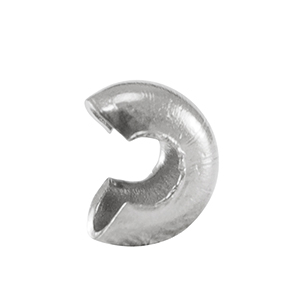 Appr&ecirc;ts en acier Inox Crimp Cover 4mm Argent&eacute;