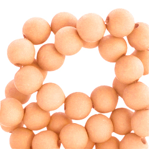 Perles acryliques 4 mm Orange p&ecirc;che d'&eacute;t&eacute;
