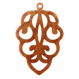 Pendentifs en r&eacute;sine Marron topaze