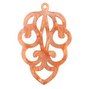 Pendentifs en r&eacute;sine Rouge corail