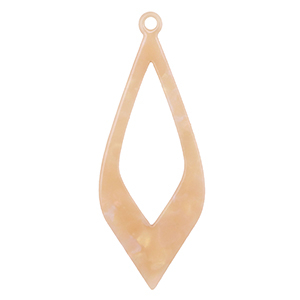 Pendentifs en r&eacute;sine P&ecirc;che blush opale