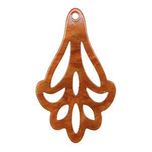 Pendentifs en r&eacute;sine Marron topaze
