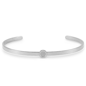Pierre de Naissance bracelet avec serti pour flatback SS16 en acier Inox Argent&eacute;