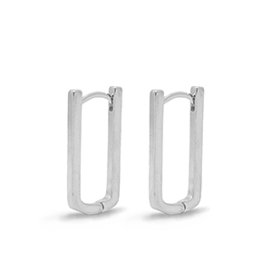 Appr&ecirc;ts en m&eacute;tal DQ boucles d'oreilles cr&eacute;oles ovale Argent&eacute; (sans nickel