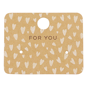 Cartes &agrave; bijoux "for you" Marron
