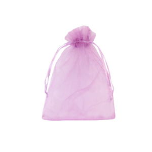 Sachet &agrave; bijoux en organza 7x9cm Violet magenta