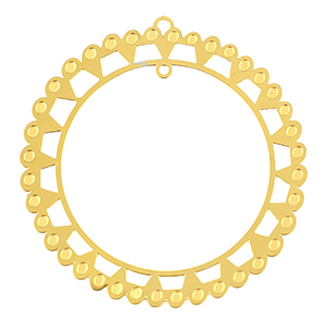 Breloques en acier Inox boh&egrave;mes 48mm Dor&eacute;