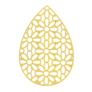 Breloques en acier Inox boh&egrave;mes goutte Dor&eacute;