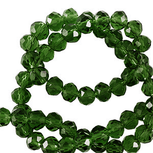 Perles &agrave; facettes 6x4mm disque Heishi Vert &eacute;meraude fonc&eacute;