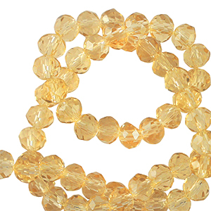Perles &agrave; facettes 3x2mm disque Heishi Ocre ambr&eacute;