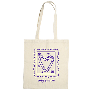 Sacs en coton "Cozy season" Beige &eacute;cru