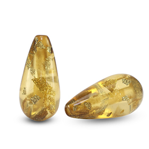 Perles Polaris Elements en forme de goutte Tiffany Marron noyer